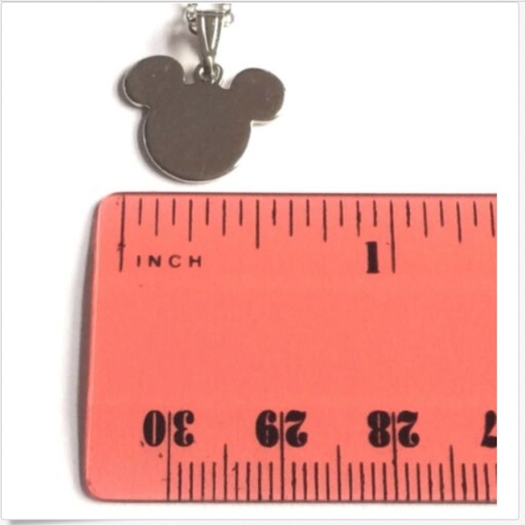 Mickey Mouse Ears Necklace Icon Silver Plated 19" Vintage Disney Disneyana - Picture 8 of 9